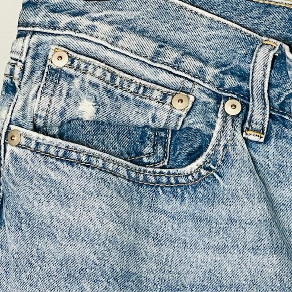 Madewell Low Slung Straight Leg Light Wash Button Fly 100% Cotton Denim Jeans 29 - Picture 4 of 11